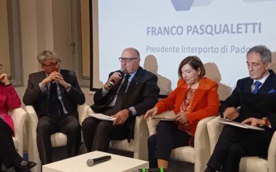 Il presidente di Interporto Padova Franco Pasqualetti all’evento di Unioncamere Veneto sulle priorità infrastrutturali della regione